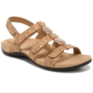 Vionic Amber Cork Adjustable Strap Sandal Size 9